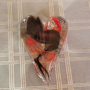Handblown Glass Heart Signed G.G. 99